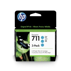 HP 711 Cyan DJ Ink Cart, 29 ml, 3-pack, CZ134A