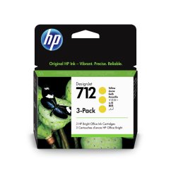HP 712 3-Pack 29-ml Yellow DesignJet Ink Cartridge
