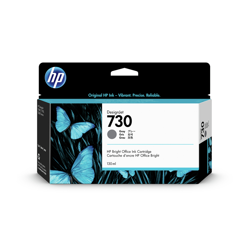 HP 730 130-ml Gray Ink Cartridge