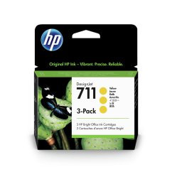 HP 711 Yellow DJ Ink Cart, 29 ml, 3-pack, CZ136A