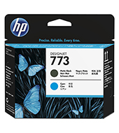 HP 773 Matte Black+Cyan Designjet Printhead, C1Q20A