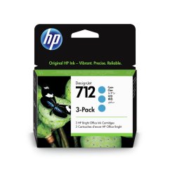 HP 712 3-Pack 29-ml Cyan DesignJet Ink Cartridge