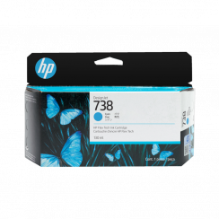 HP 738 azurová inkoustová kazeta 130ml
